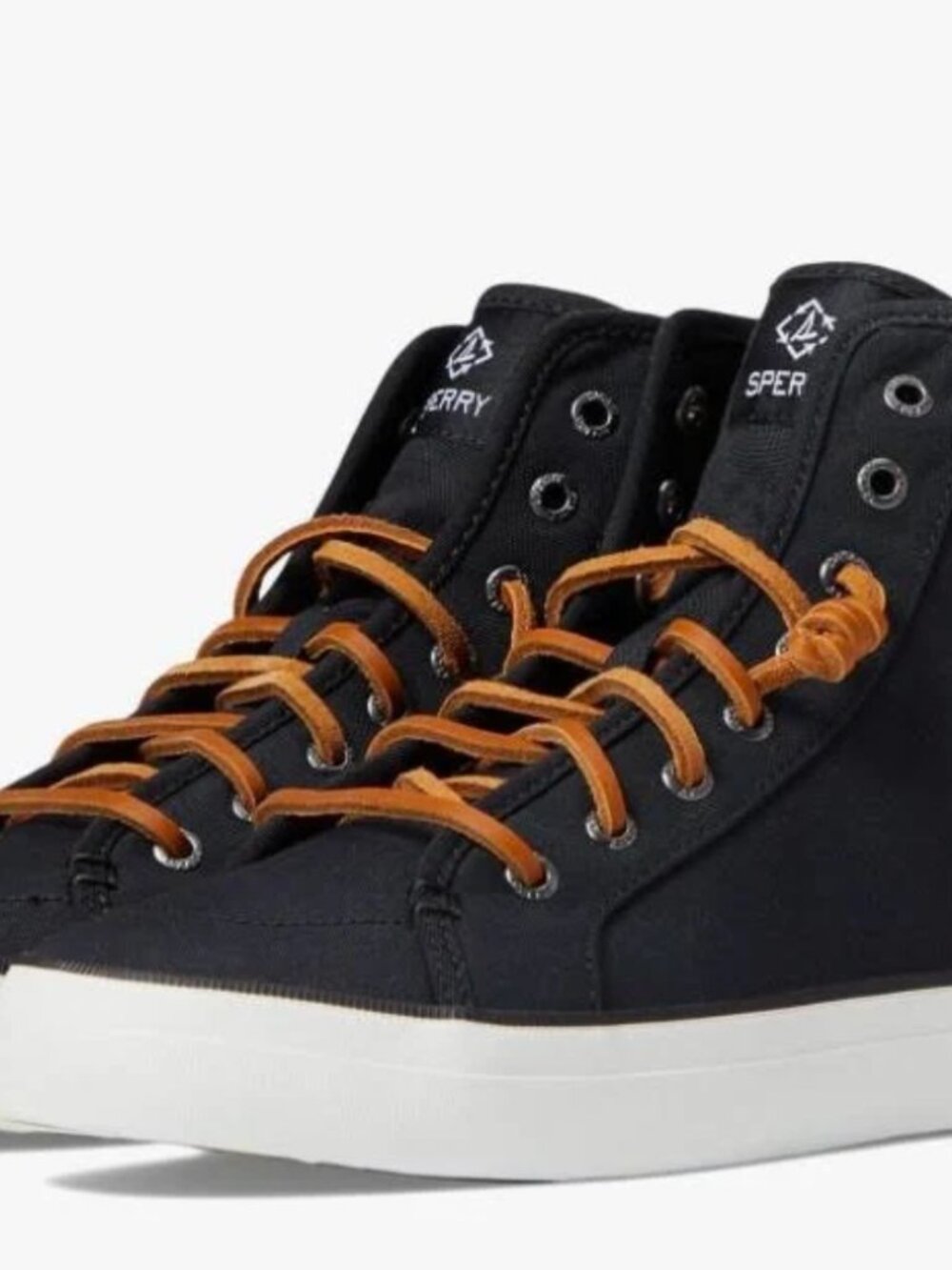 Sperry Black and White High-Top Sneakers size 9